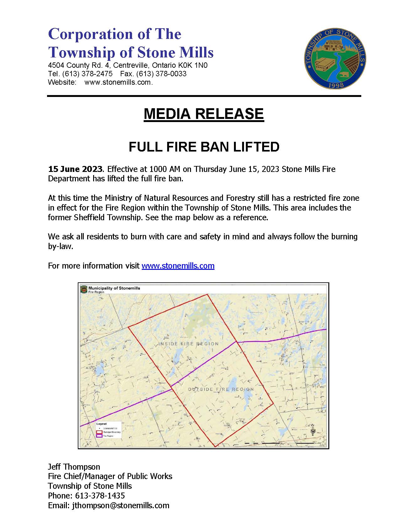 fire ban lifting
